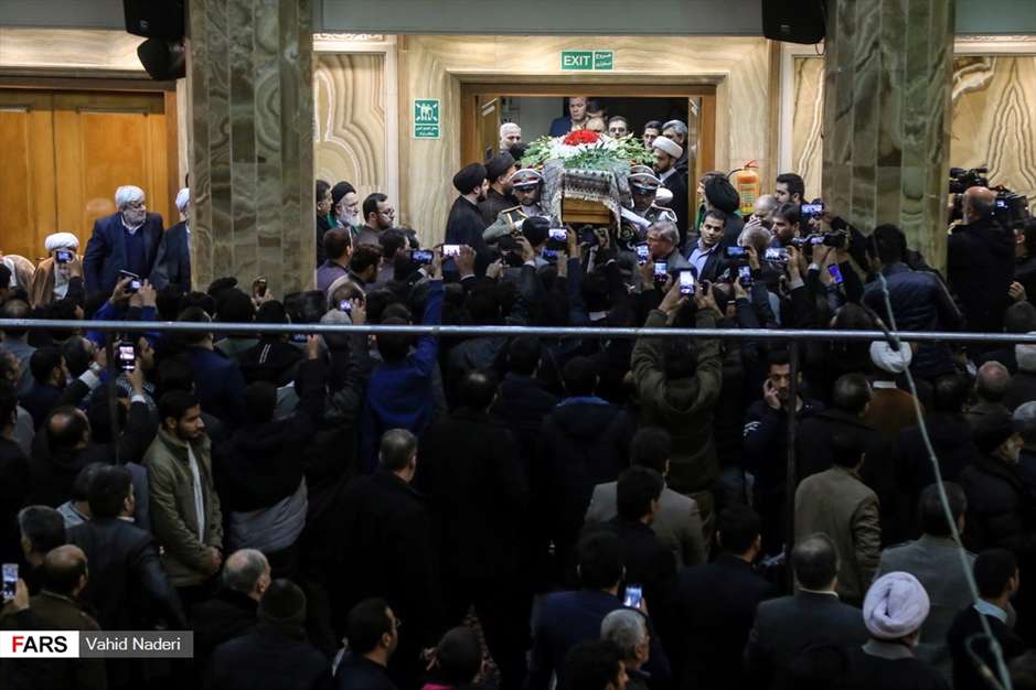 وداع با پیکر آیت‌الله هاشمی شاهرودی