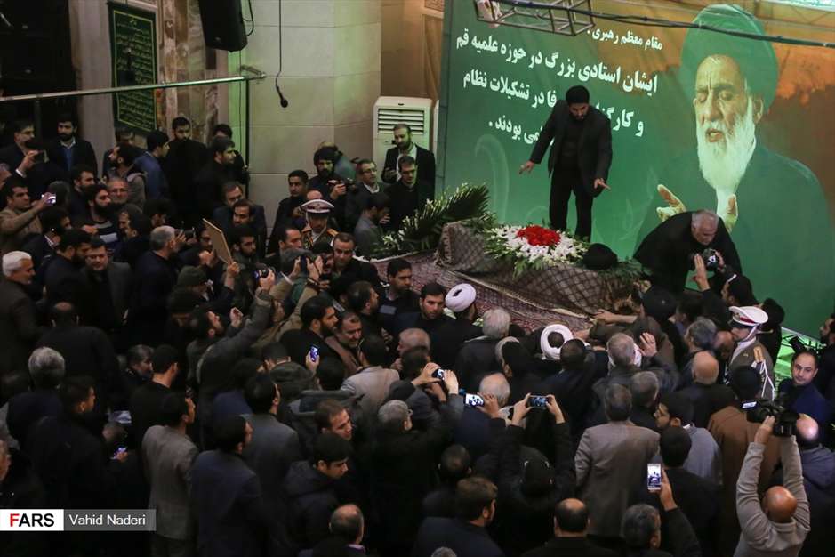 وداع با پیکر آیت‌الله هاشمی شاهرودی