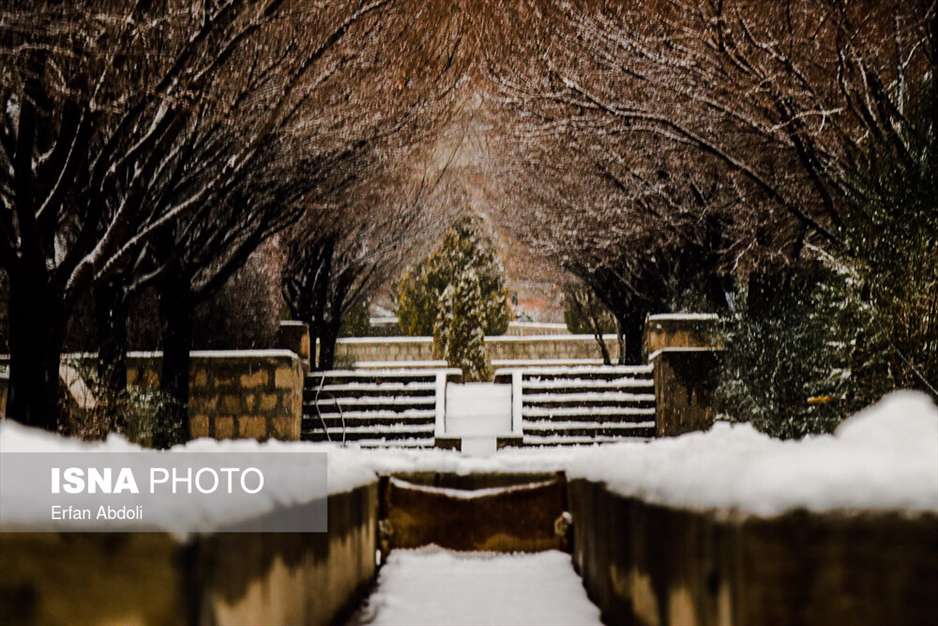 بارش برف زمستانی در استان تبریز