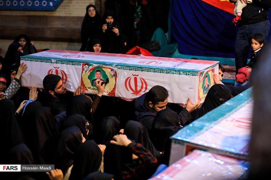 مراسم وداع با شهدای حادثه تروریستی زاهدان