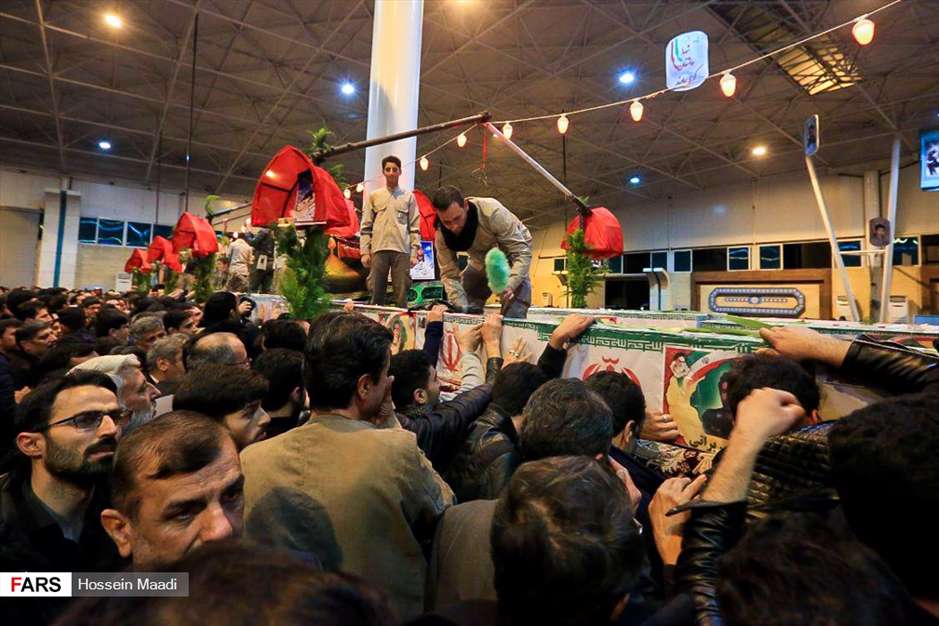 مراسم وداع با شهدای حادثه تروریستی زاهدان