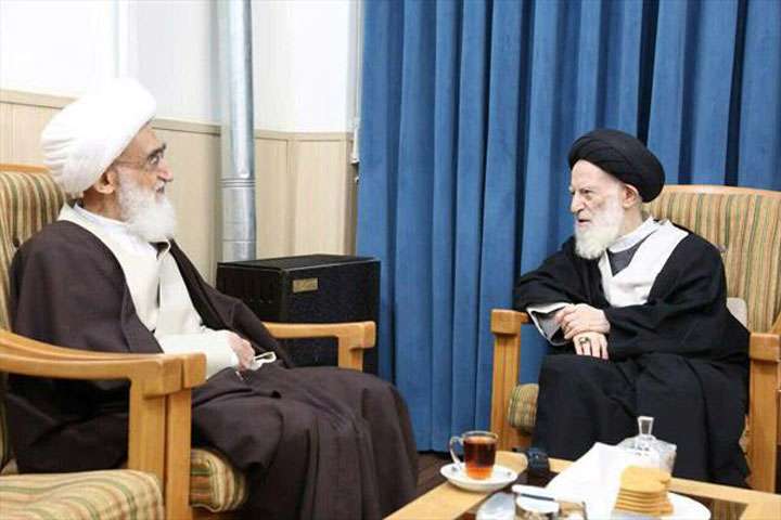 دیدار حضرات آیات نوری همدانی و شبیری زنجانی