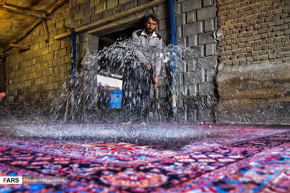 رونق قالی‌شویی‌های بجنورد در آستانه نوروز 