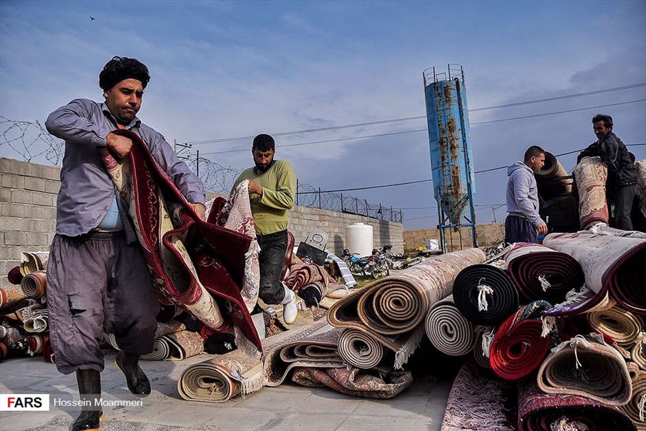 رونق قالی‌شویی‌های بجنورد در آستانه نوروز 
