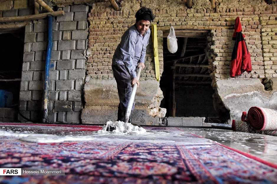 رونق قالی‌شویی‌های بجنورد در آستانه نوروز 