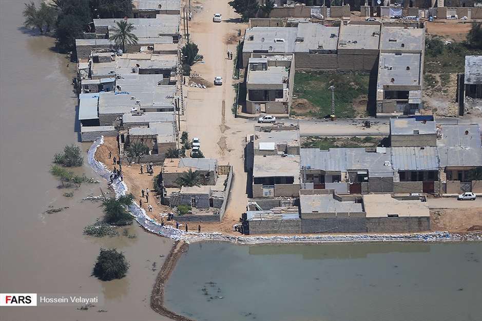 تصاویر هوایی از مناطق سیل‌زده « اهواز »