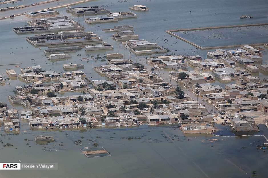 تصاویر هوایی از مناطق سیل‌زده « اهواز »