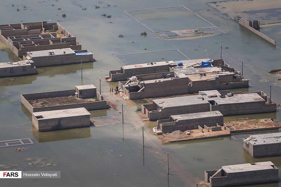 تصاویر هوایی از مناطق سیل‌زده « اهواز »