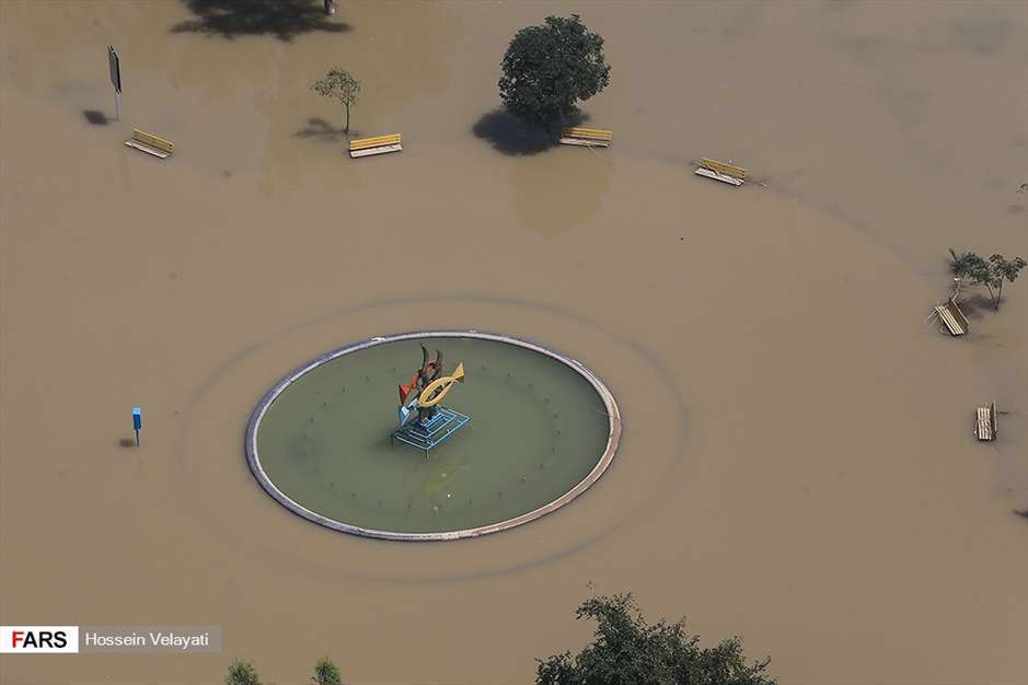 تصاویر هوایی از مناطق سیل‌زده « اهواز »