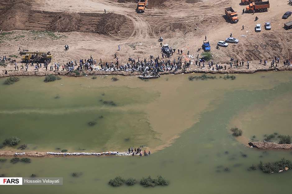 تصاویر هوایی از مناطق سیل‌زده « اهواز »