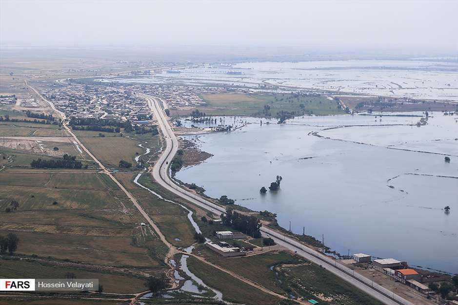 تصاویر هوایی از مناطق سیل‌زده « اهواز »