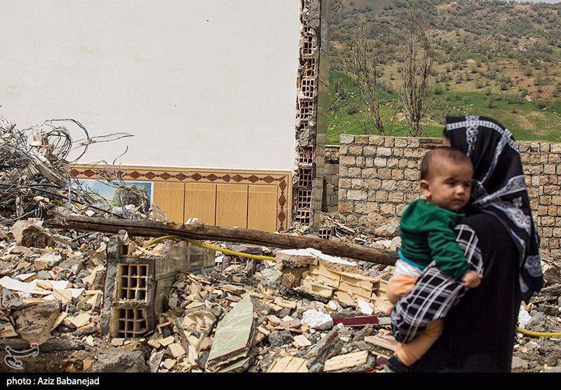  خسارات سیل در روستای شاهیوند- پلدختر