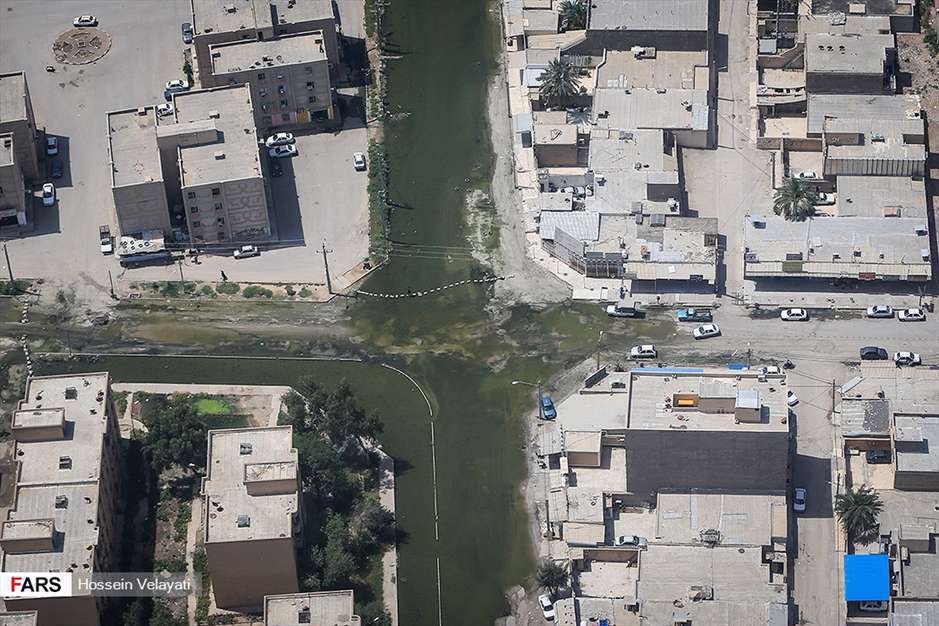 تصاویر هوایی از مناطق سیل‌زده « اهواز »