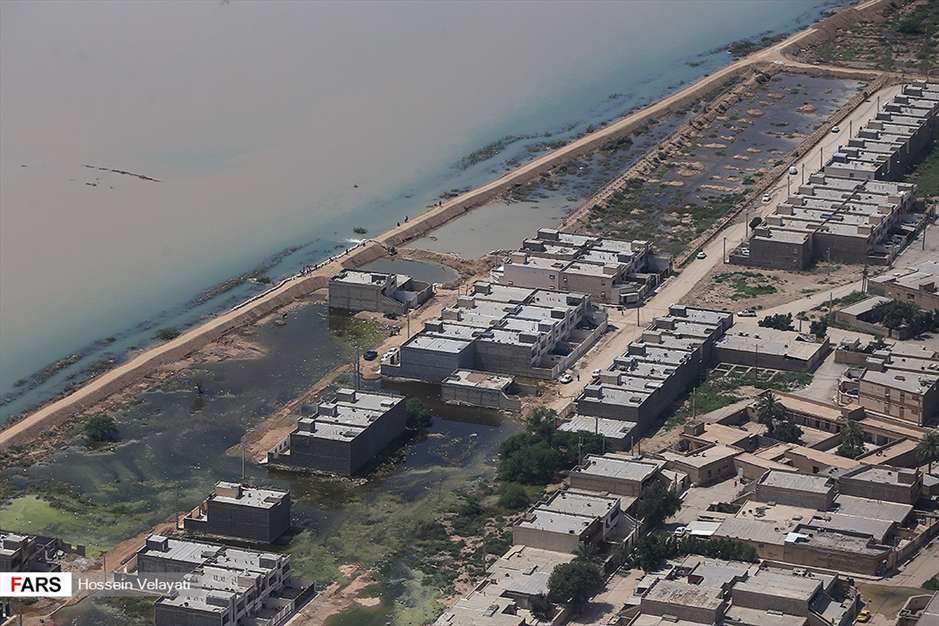 تصاویر هوایی از مناطق سیل‌زده « اهواز »