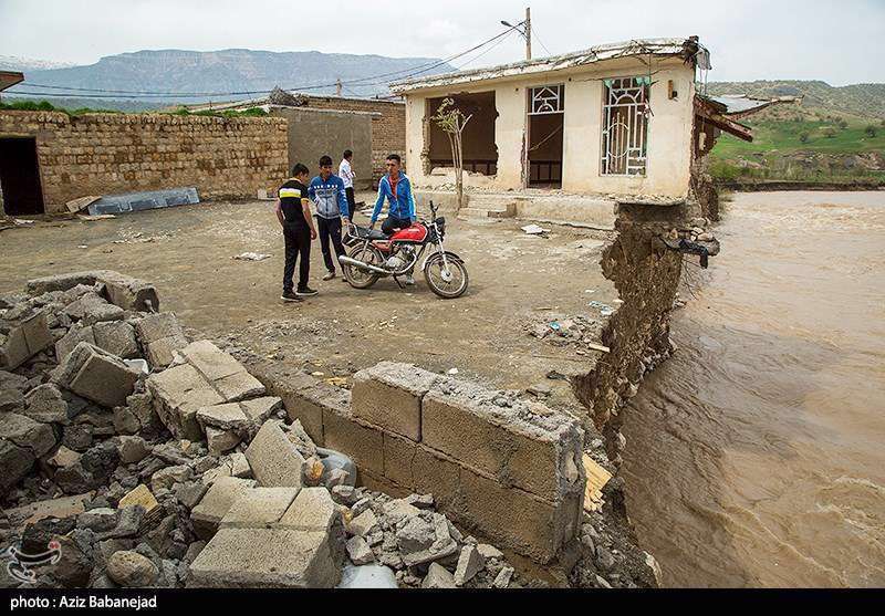  خسارات سیل در روستای شاهیوند- پلدختر