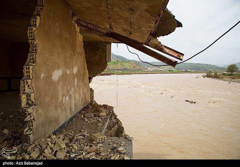  خسارات سیل در روستای شاهیوند- پلدختر
