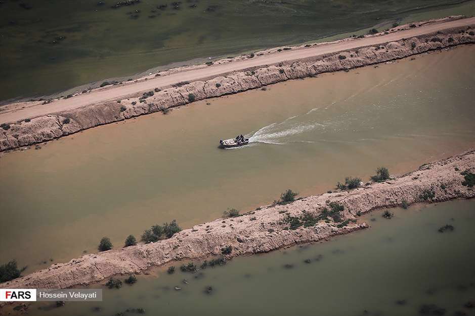 تصاویر هوایی از مناطق سیل‌زده « اهواز »