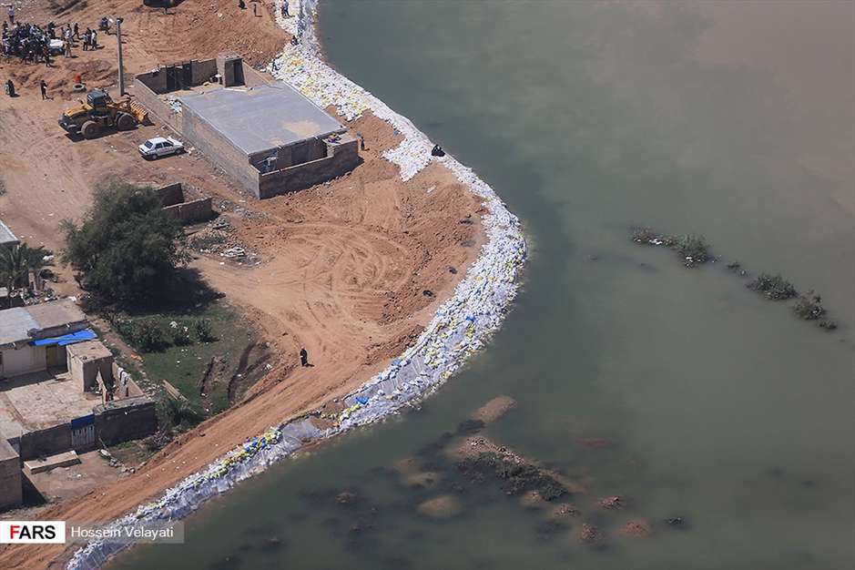 تصاویر هوایی از مناطق سیل‌زده « اهواز »