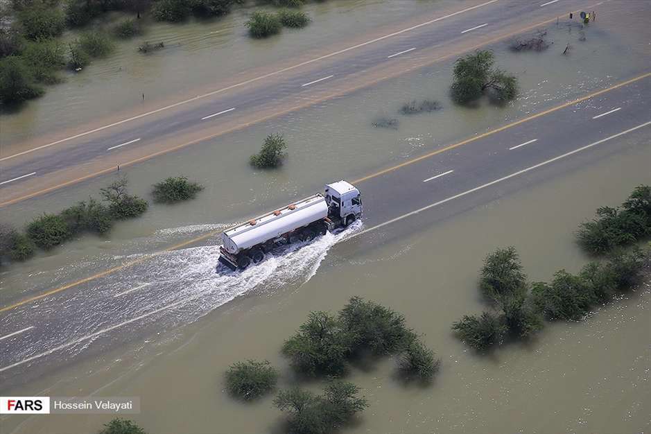 تصاویر هوایی از مناطق سیل‌زده « اهواز »