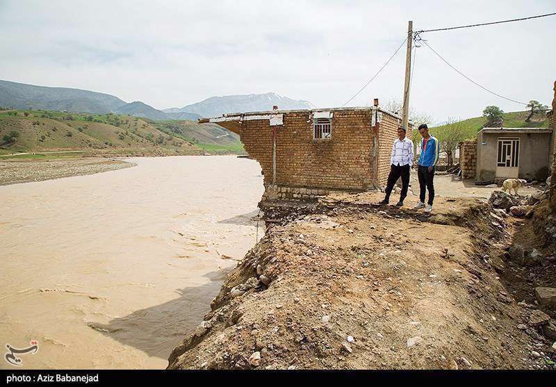  خسارات سیل در روستای شاهیوند- پلدختر