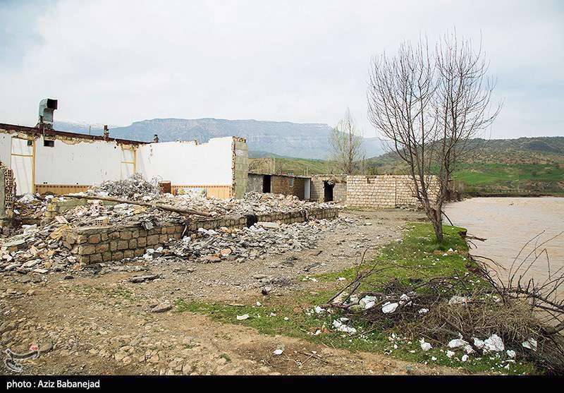  خسارات سیل در روستای شاهیوند- پلدختر