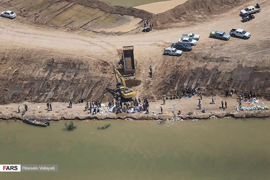 تصاویر هوایی از مناطق سیل‌زده « اهواز »