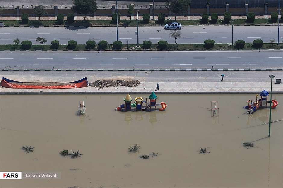 تصاویر هوایی از مناطق سیل‌زده « اهواز »