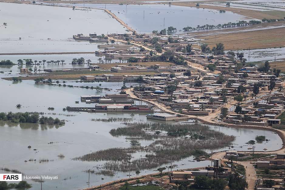 تصاویر هوایی از مناطق سیل‌زده « اهواز »