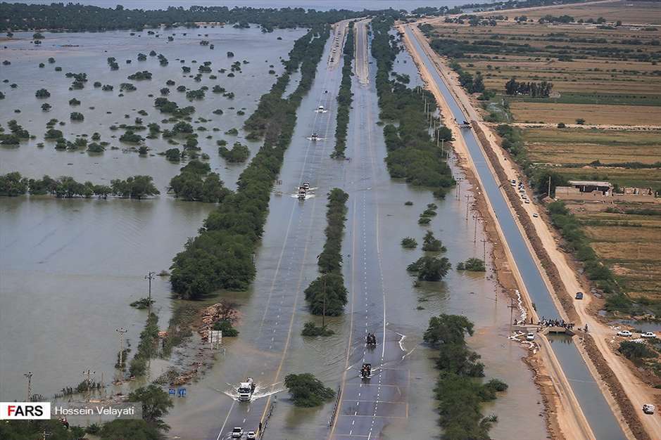تصاویر هوایی از مناطق سیل‌زده « اهواز »