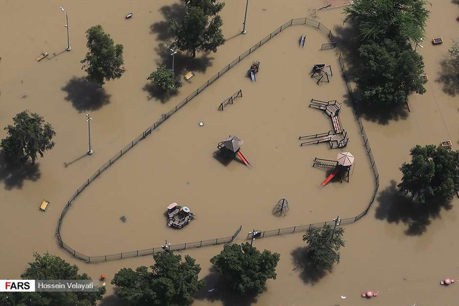 تصاویر هوایی از مناطق سیل‌زده « اهواز »