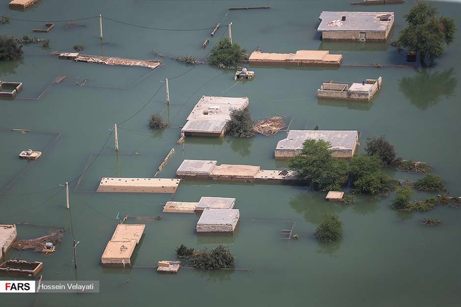 تصاویر هوایی از مناطق سیل‌زده « اهواز »