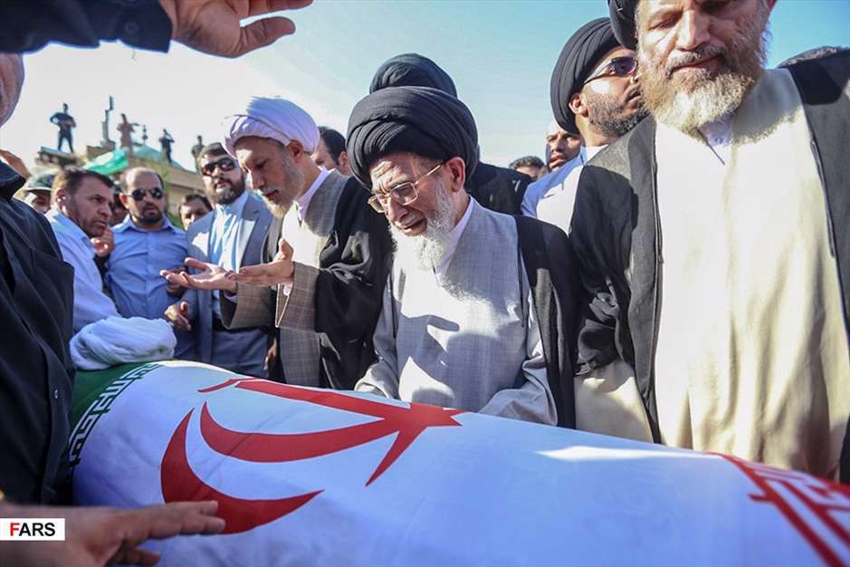 مراسم تشییع امام جمعه شهید کازرون