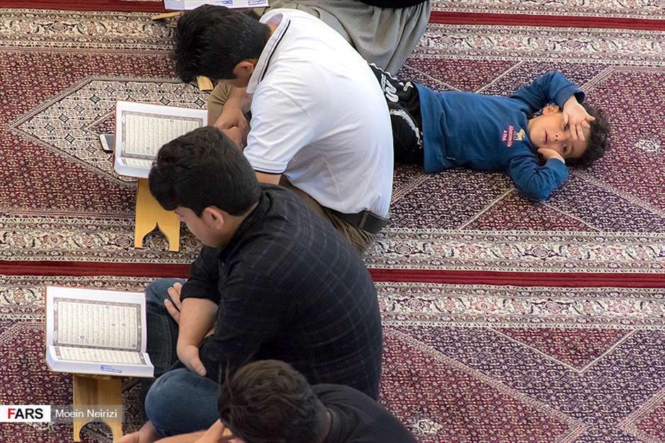 جزء خوانی قرآن کریم در«مسجد شافعی» کرمانشاه 