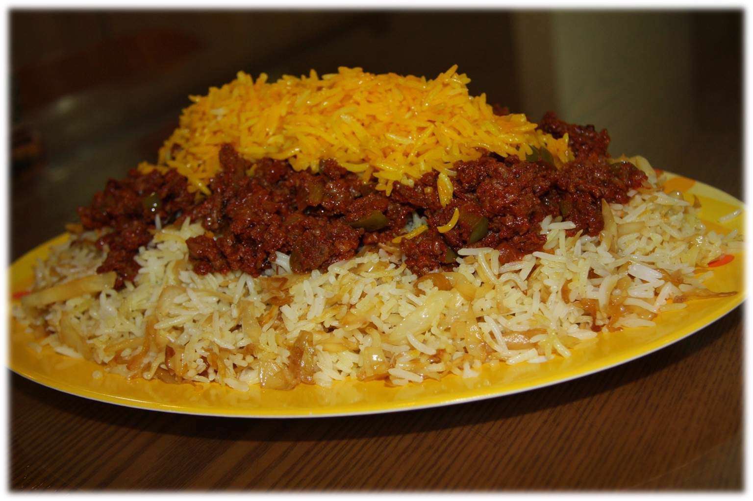 کلم پلو با گوشت