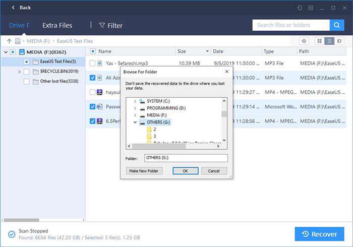 آموزش ریکاوری اطلاعات حذف شده با easeus data recovery