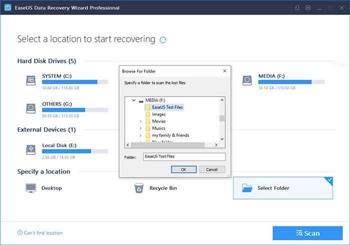 آموزش ریکاوری اطلاعات حذف شده با easeus data recovery
