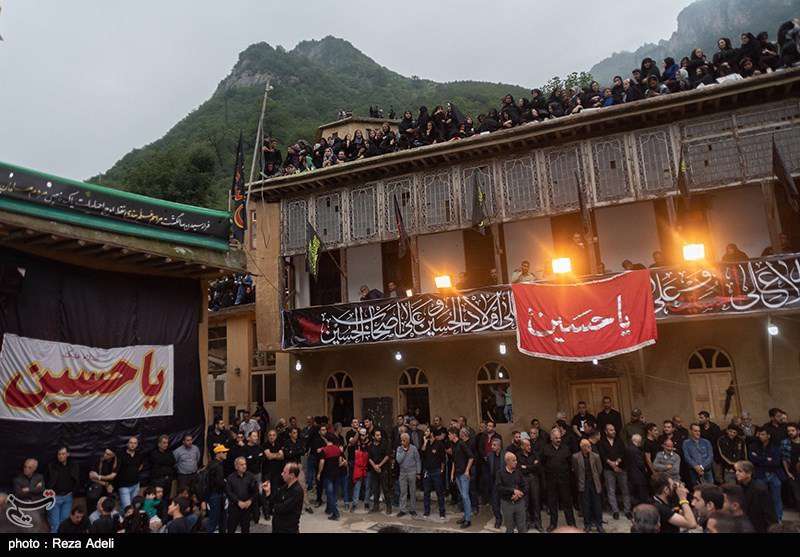  آئین علم بندان شب ششم محرم - ماسوله 