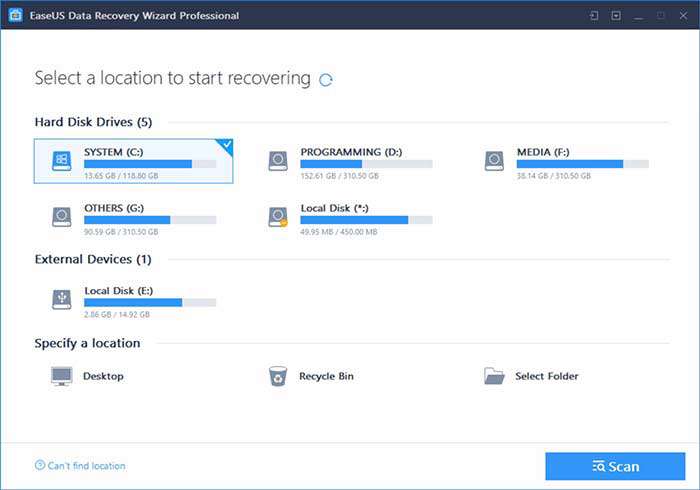 آموزش ریکاوری اطلاعات حذف شده با easeus data recovery