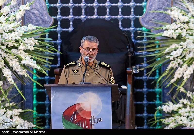  حضور امیر موسوی فرمانده کل ارتش در مراسم گرامیداشت سه دهه فعالیت هیئت رزمندگان اسلام قم 