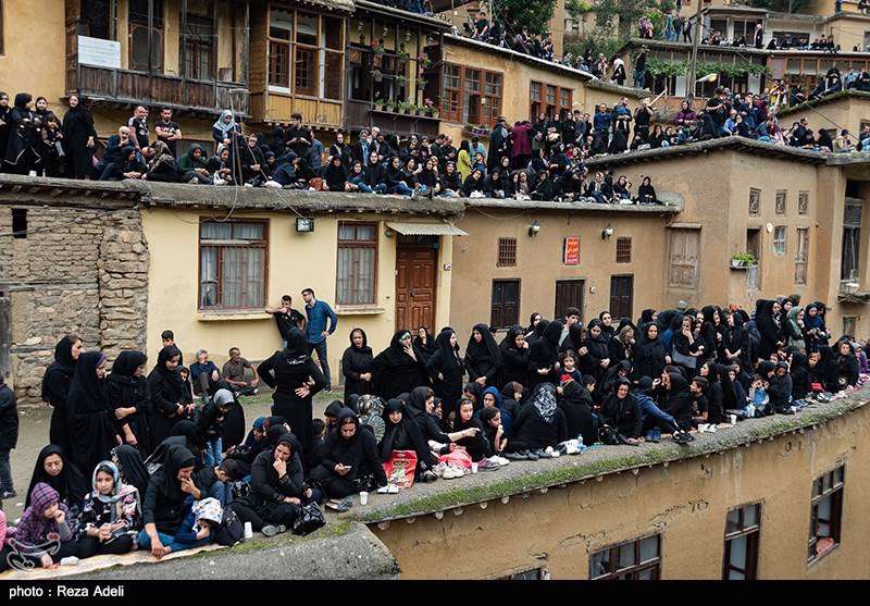  آئین علم بندان شب ششم محرم - ماسوله 