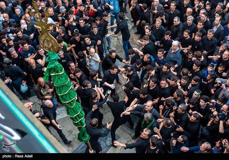  آئین علم بندان شب ششم محرم - ماسوله 