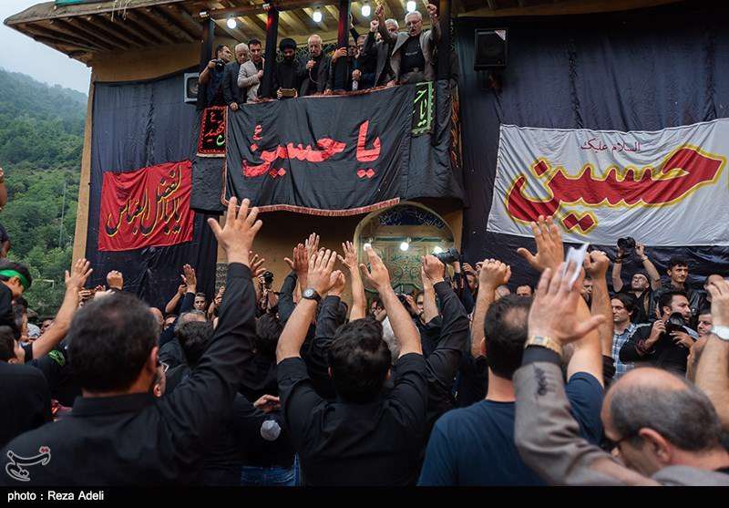  آئین علم بندان شب ششم محرم - ماسوله 