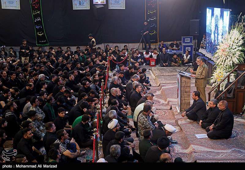  حضور امیر موسوی فرمانده کل ارتش در مراسم گرامیداشت سه دهه فعالیت هیئت رزمندگان اسلام قم 