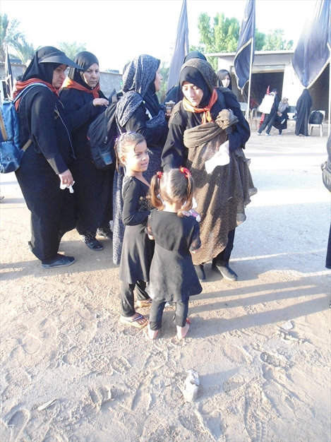 کودکان مهمان و میزبان در مسیر اربعین