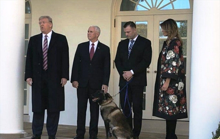 دیدار ترامپ با سگ 