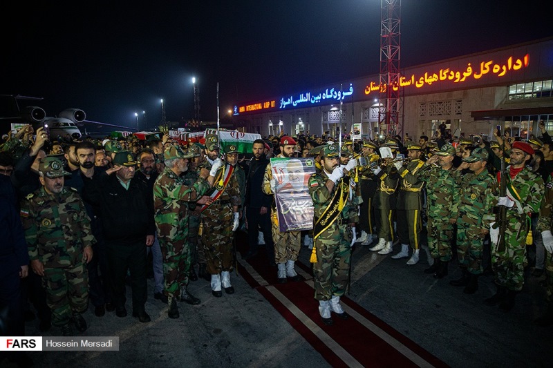 پیکر شهید، پیکر مطهر سردار، سردار قاسم سلیمانی، ورود به میهن، شهید ابومهدی المهندس،