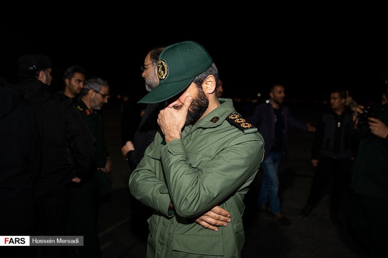 پیکر شهید، پیکر مطهر سردار، سردار قاسم سلیمانی، ورود به میهن، شهید ابومهدی المهندس،