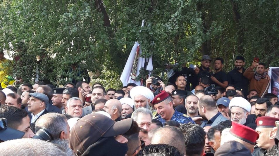 تشییع پیکر شهید سلیمانی، شهید المهندس، عراقی ها، مقامات سیاسی عراق، مردم عراق،
