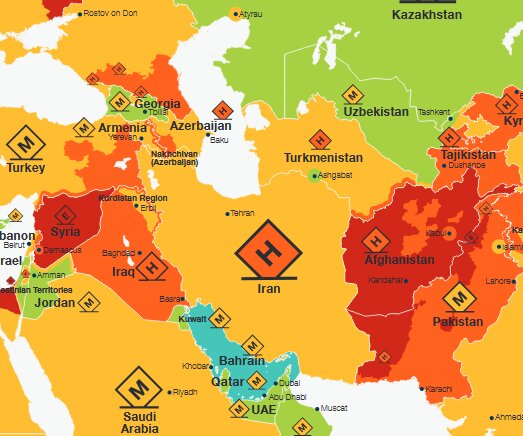 ایران امن تر از ترکیه، روسیه و عربستان ایران امن تر از ترکیه، روسیه و عربستان