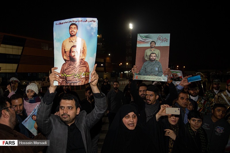 پیکر شهید، پیکر مطهر سردار، سردار قاسم سلیمانی، ورود به میهن، شهید ابومهدی المهندس،